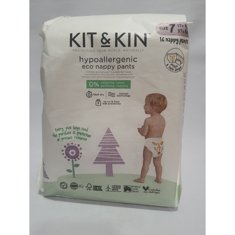 Підгузки-трусики Kit&Kin 7 розміру 17+ кг. 16 шт. Підгузки-трусики Kit&Kin 7 розміру 17+ кг. 16 шт.