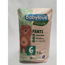 Підгузники-трусики Babylove  pants 6 розмір 15+ кг. 16 шт.