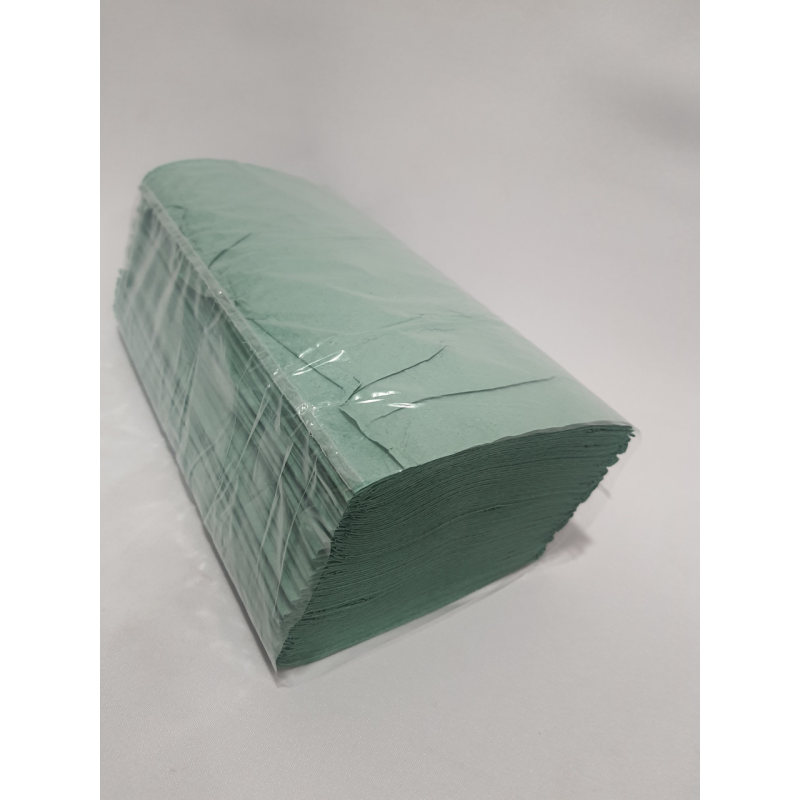 Рушник паперовий V-складання зелений 160 аркушів Рушник паперовий V-складання зелений 160 аркушів