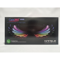 Рукавиця нітріл чорна L CARE365  50 пар в упаковке