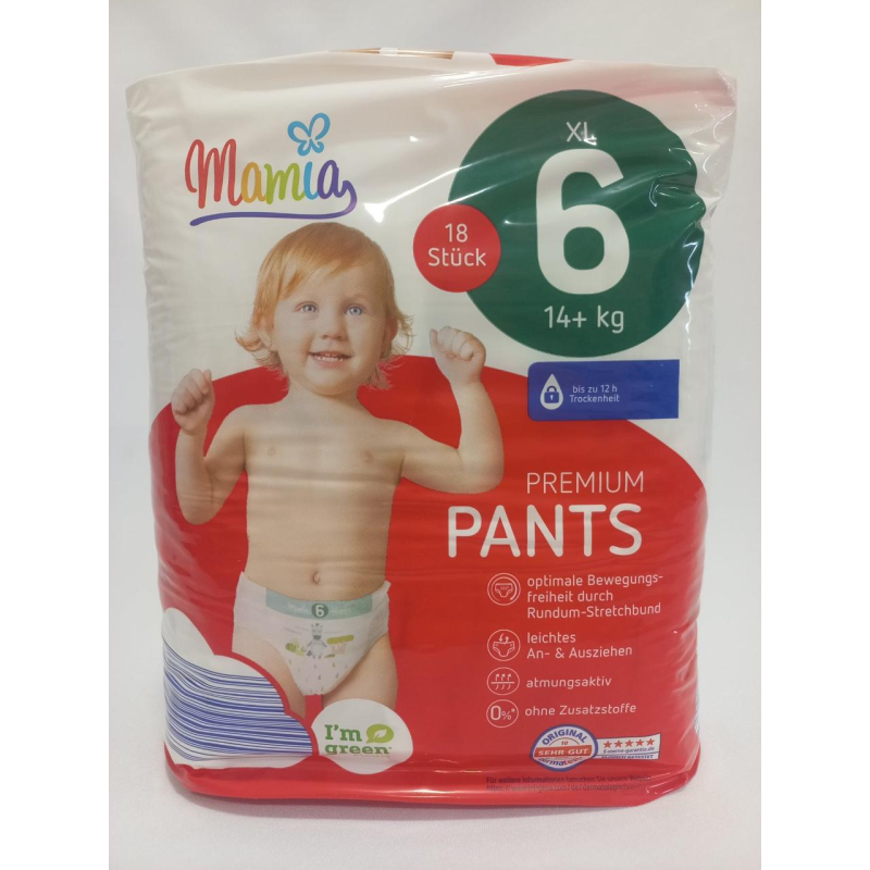 Підгузки-трусики Mamia розмір 6 в упаковці 18 шт, вага 14+ кг., дитячі підгузки. Підгузки-трусики Mamia розмір 6 в упаковці 18 шт, вага 14+ кг., дитячі підгузки.