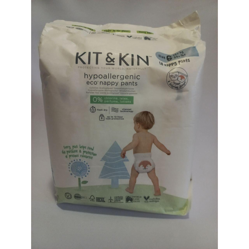Підгузки-трусики 6 розміру Kit&kin 15+ кг 18 штук Німеччина Підгузки-трусики 6 розміру Kit&kin 15+ кг 18 штук Німеччина